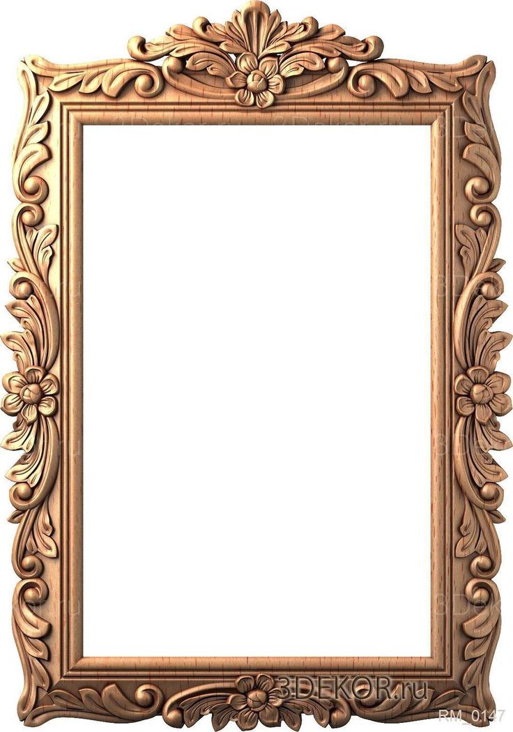 an ornate gold frame on a white background