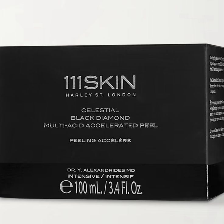 111skin 111 Skin Celestial Black Diamond Multi-Acid Accelerated Peel New With Original Box. Item Never Tested Or Used. Full Size Bottle Of 100ml / 3.4 Fl Oz. This Product Is Infused With Diamond Powder Which Allows Cutting Edge Skincare Components To Absorb Effortlessly Into The Complexion. 111 Skin, Skin Care Women, Facial Masks, Black Diamond, Original Box, Skin, Makeup, Color, Black