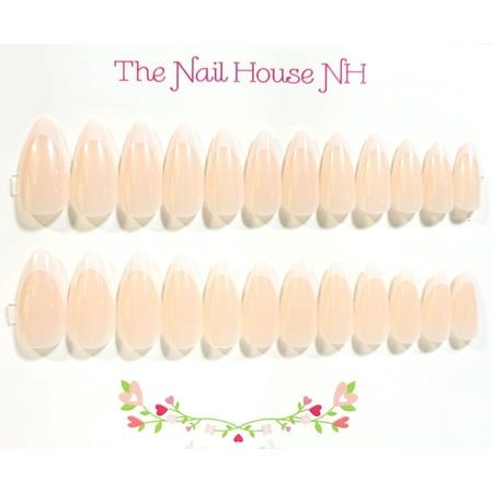 This 24-piece complete press on nail set includes everything you need to create salon quality nail results in a fraction of the time and cost! Our artificial nails are easy to apply with a 1-step application, even on the go. And because there are lots of sizes to choose from, this set is versatile for many different nail types and sizes. Our press on nail kits makes a great, unique gift  for everyone on your list. Perfect for proms, weddings, office events, parties, special occasions or anytime Nail Types, Almond Press On Nails, Nail Kits, Types Of Nails, Artificial Nails, Us Nails, Nail Kit, French Manicure, Fake Nails