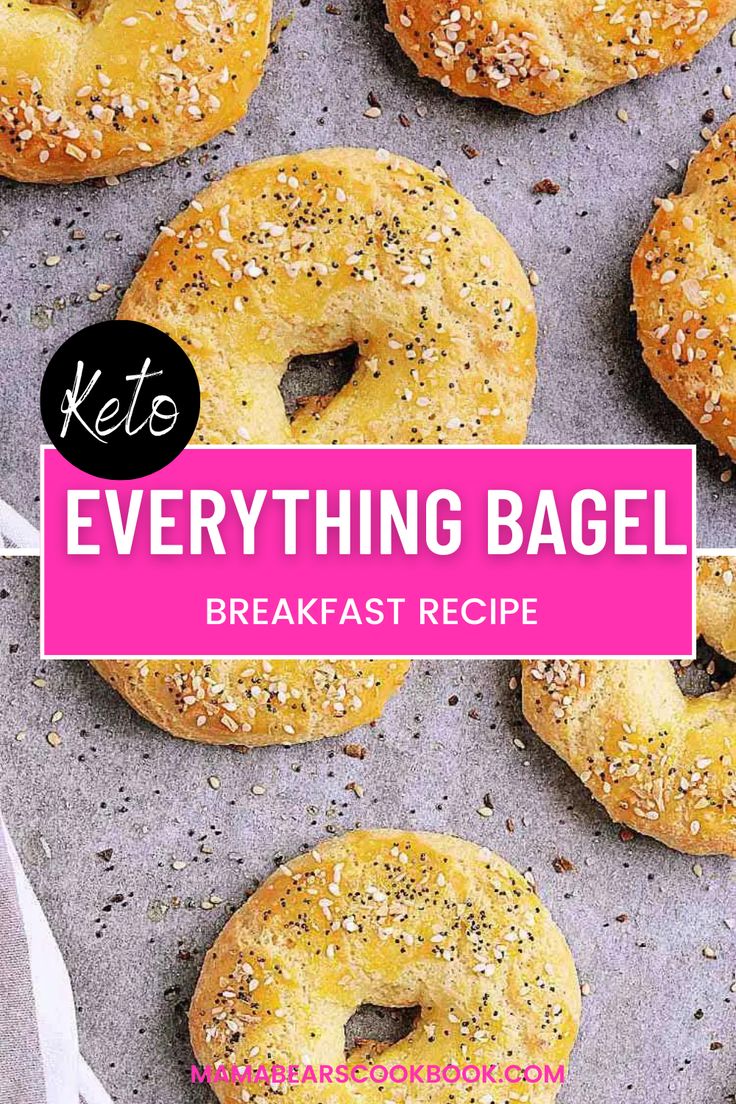 everything bagel breakfast recipe with text overlay