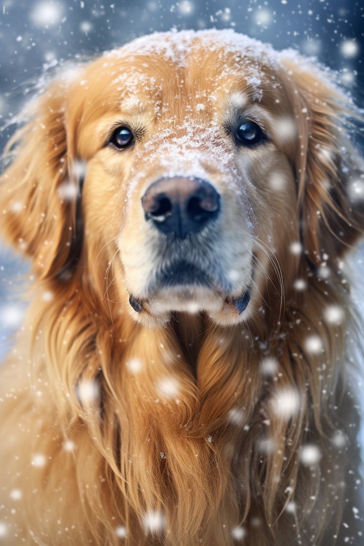 photography of a golden retriever dog in snowy background Dog Photography Winter, Inspiration Photoshoot, Photos With Dog, Snow Photography, Dog Heaven, Dog Photoshoot, Snow Art, Winter Photo, Snow Dogs