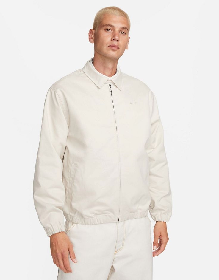 Jackets & Coats by Nike Mid-season layering Plain design Spread collar Zip fastening Side pockets Elastic cuffs Regular fit White Jacket Men, Nike Mid, Formal Dresses Graduation, Layered Fits, Man Weave, Harrington Jacket, Winter Party Dress, Long Sleeve Floral Dress, Sweaters And Leggings