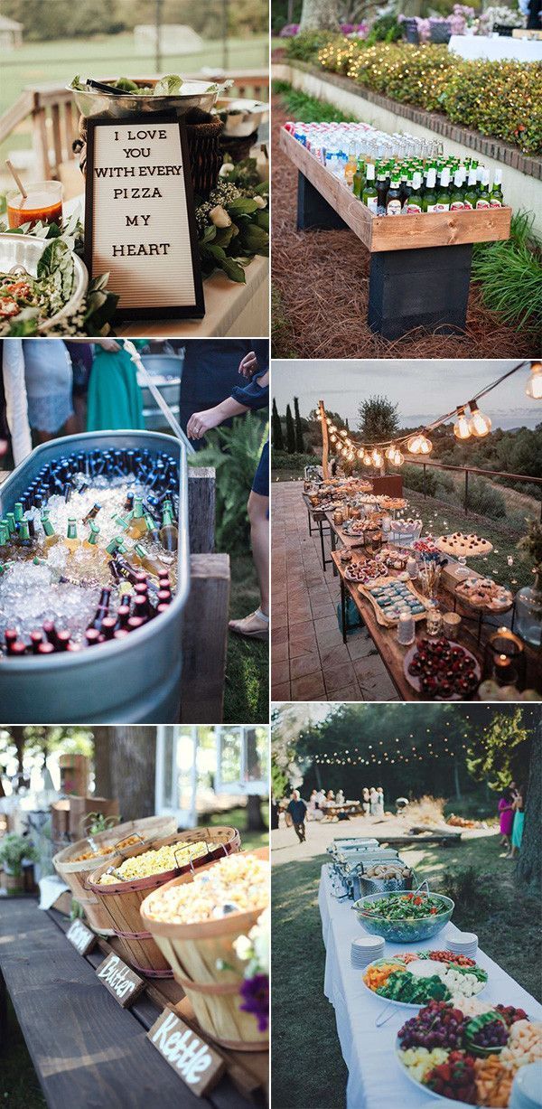 a collage of pictures with food and drinks on it in different stages of being displayed