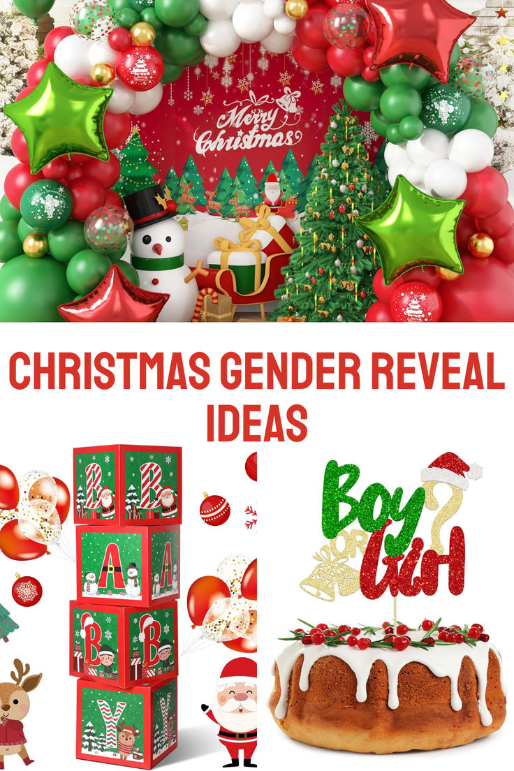 Christmas Gender Reveal Ideas Christmas Light Gender Reveal, Christmas Theme Gender Reveal Party, Christmas Theme Gender Reveal Ideas, Christmas Tree Gender Reveal, Christmas Gender Reveal Ideas, Christmas Gender Reveal Party, Best Party Ideas, Gender Reveal Theme, Gender Reveal Food