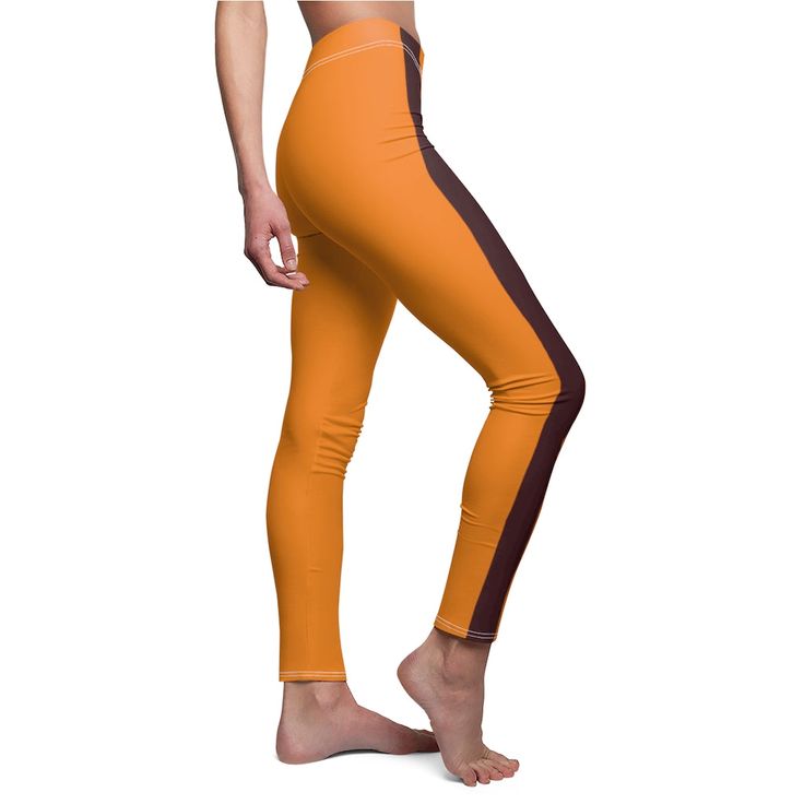 Tangerine Chocolate Brown Stripe Casual Leggings. 1.5" elastic waistband. Skinny fit. 95% Polyester brushed suede / 5% Spandex. Tagless. White thread color. Runs true to size. XS S M L XL 2XL Width at waist, in 13.51 14.53 15.52 16.78 18.27 19.77 Outseam length, in 38.27 38.63 39.02 39.38 39.77 40.16 Shipping to US destinations averages between 9 to 15 business days. No International Shipping destinations are available. Sporty Tight Brown Bottoms, Sporty Tight Brown Leggings, Sporty Brown Tight Leggings, Sporty Brown Full-length Leggings, Brown Tight Full-length Bottoms, Brown Full Length Activewear, Sporty Stretch Brown Pants, Tight Full-length Brown Bottoms, Brown Fitted Bottoms Athleisure