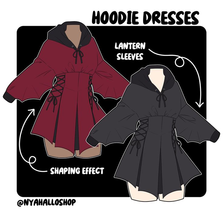 the hoodie dresses are designed to look like clothing