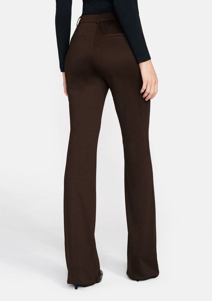 Tall Lia Flare Dress Pants | Alloy Apparel Wide Leg Stretch Dress Pants For Office, Stretch Full Length Wide Leg Pants For Business Casual, Stretch Full-length Wide Leg Pants For Business Casual, Chic Full-length Bottoms For Business Casual, Chic Full Length Bottoms For Business Casual, Stretch Wide Leg Dress Pants For Office, Chic Full-length Business Casual Bottoms, Elastane Wide Leg Pants For Business Casual, Brown Wide-leg Elastane Pants