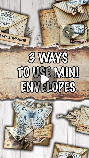 three ways to use mini envelopes for scrapbooking, crafts and paper crafts