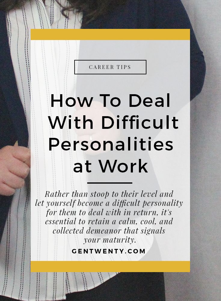 a woman holding a sign that says how to deal with difficult personalities at work