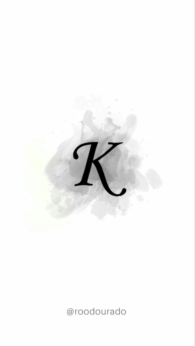 the letter k is painted in black and white