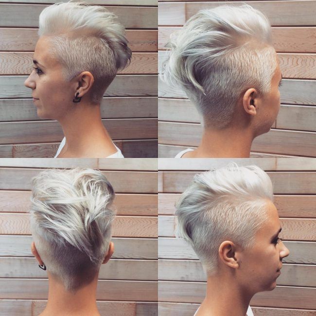 28 Trendy Faux Hawk Hairstyles for Women 2018 Faux Hawk Women, 2018 Hairstyles, Gray Hairstyles, Pixie Haircut Styles, Faux Hawk Hairstyles, Longer Pixie Haircut, Bouffant Hair, Asymmetrical Hairstyles, Mohawk Hairstyles