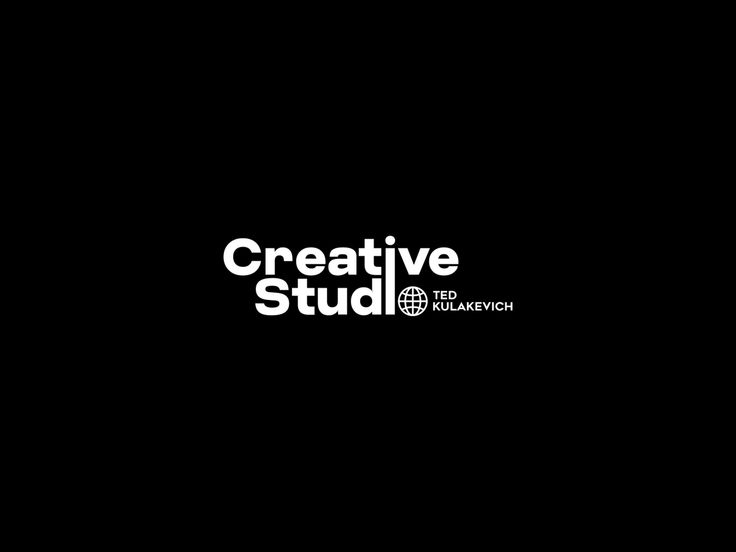 a black background with the words creative studio on it