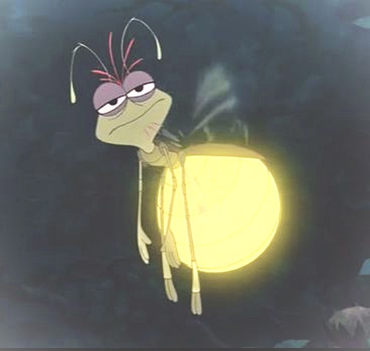 a cartoon character holding a glowing ball in the dark with his eyes closed and one eye partially open