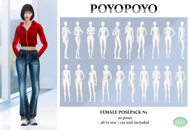 the female poses are all in one cardi and included with an additional hoodie