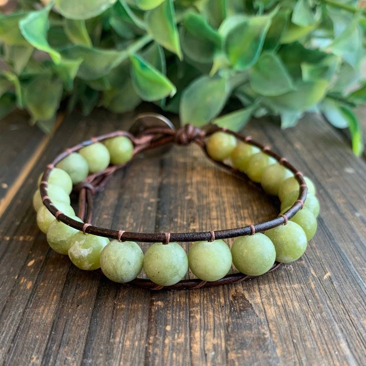 This green Jade bracelet would make the perfect gift for someone special to you or yourself. Green Jade is said to bless whatever it touches. It is also known as the crystal of love. It is said to be supportive of new love, and has been said to increase trustworthiness and fidelity. This bracelet would make the perfect couples gift. The bracelets can be made in a variety of lengths to fit men and women. Holistic Jade Beaded Bracelets As Gift, Beaded Jade Crystal Bracelet Gift, Adjustable Green Wrap Bracelet With Round Beads, Adjustable Jade Crystal Bracelet, Green Wrap Bracelet With Round Beads As Gift, Adjustable Jade Stretch Bracelet As A Gift, Green Wrap Bracelet With Round Beads For Gift, Green Wrap Bracelet With Round Beads, Green Adjustable Wrap Bracelet As Gift