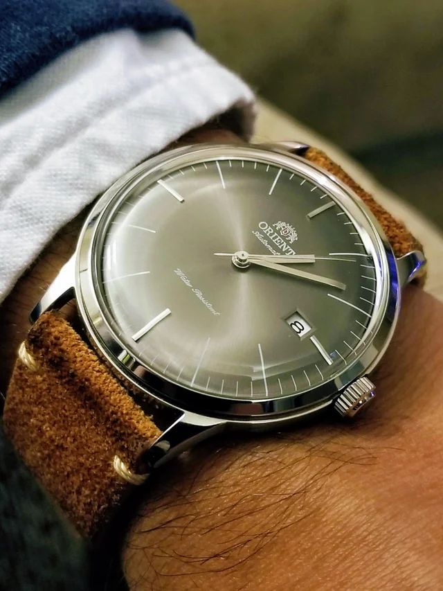 [Orient] Bambino: My first mechanical watch : Watches Orient Watch Men, Orient Bambino, Luxurious Watch, Nice Watch, Handmade Watch Bands, Orient Watch, Classy Watch, Silver Pocket Watch, Cheap Watches