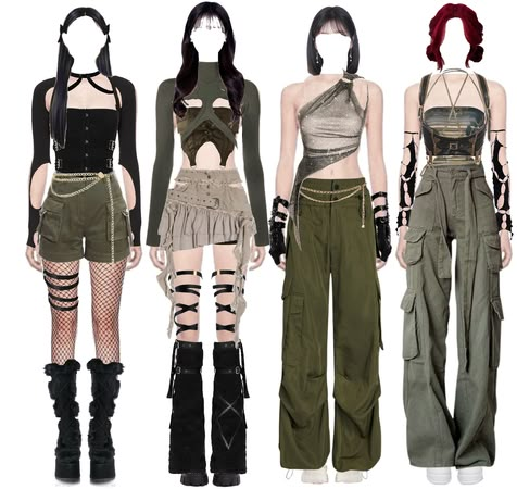 Ryutiz_ on ShopLook | The easiest way to find the perfect outfit Performance Outfit 4 Member, Four Member Girl Group Outfits, Kpop Female Outfits, Aespacore Outfits, Itzy Concert Outfit Ideas, Aespa Concert Outfit Ideas, Itzy Concert Outfit, Itzy Inspired Outfits, Itzy Outfits Inspired