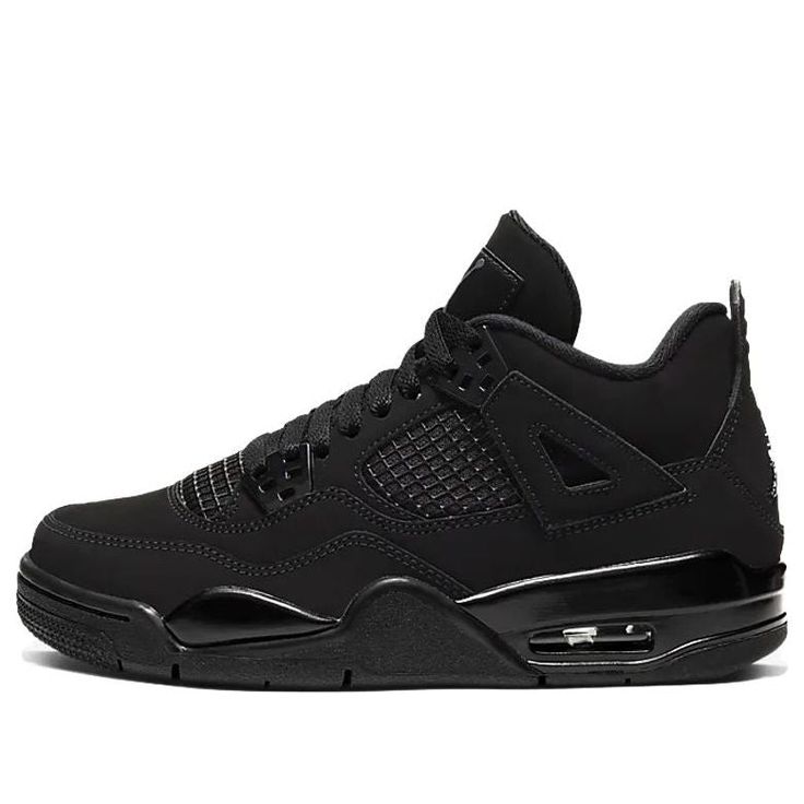 Kids Air Jordan 4 Retro GS Black Cat Big Kids Basketball Shoes Tenis Jordan Retro, Jordan 4 Black, Jordan 4’s, Nike Air Jordan 4 Retro, Nike Air Jordan 4, Jordan 4s, Black Jordans, Jordan Shoes Retro, Jordan 4 Retro