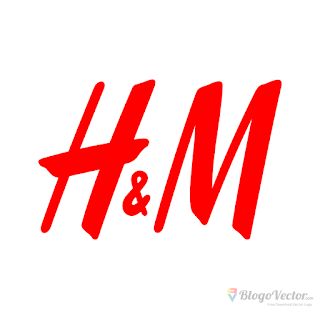 the h & m logo is shown in red