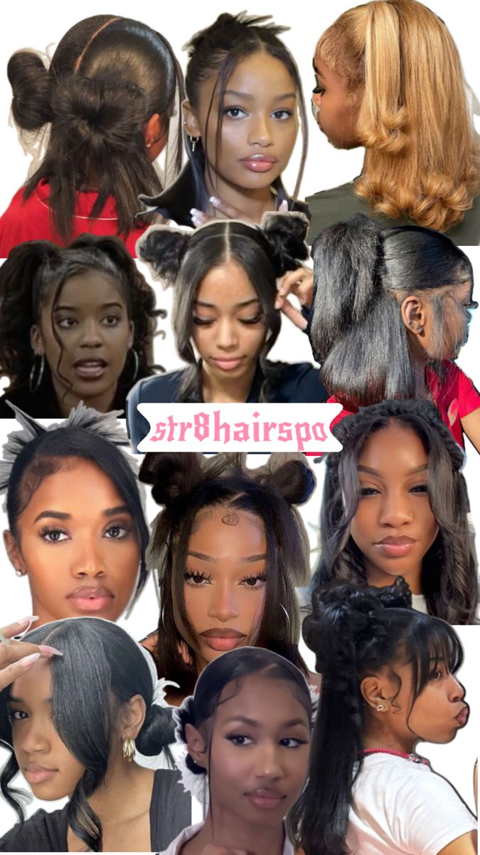 straight hair black girl natural hairstyles cute relaxed hair Natural Relaxed Hairstyles, Relaxed Hairstyles, Natural Straight Hair, Hairstyles Cute, Girl Heaven, Straight Natural, Girls Natural Hairstyles, Relaxed Hair, Hair Black