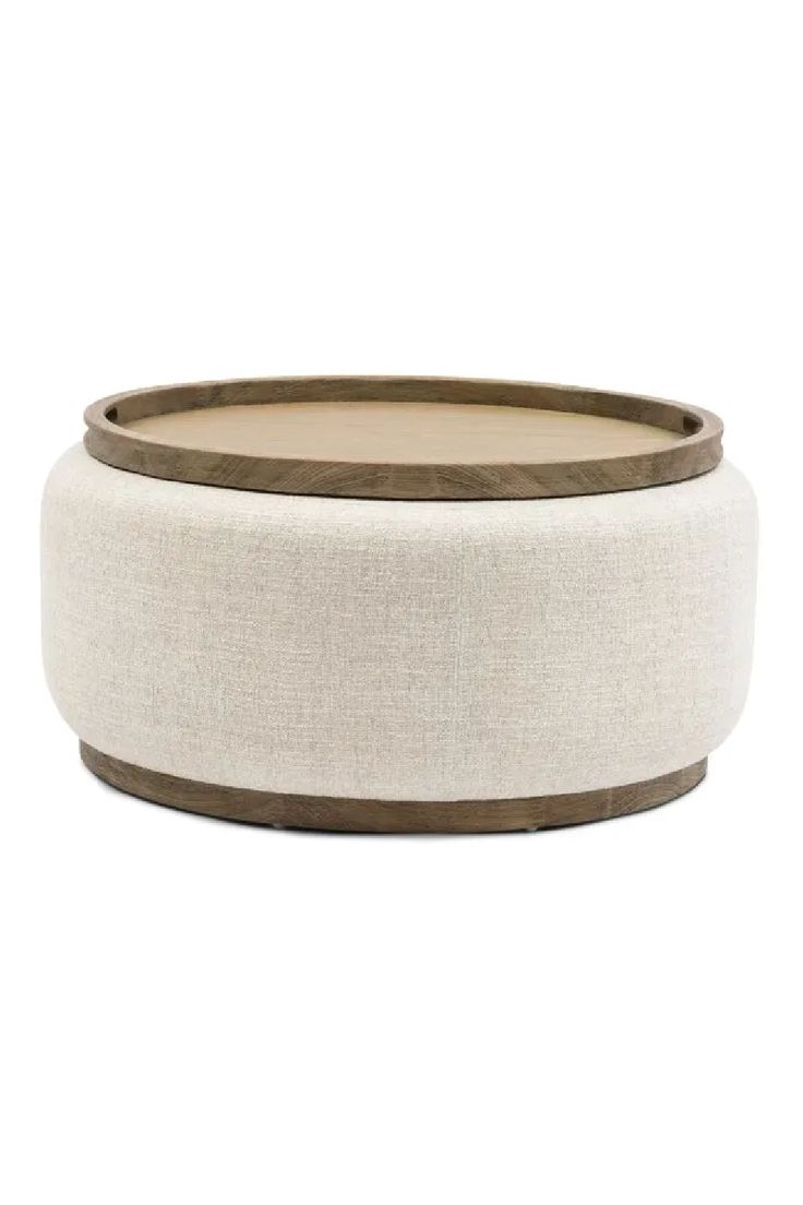 White Tweed Coffee Table | Rivièra Maison Babylon | Dutchfurniture.com Cushioned Coffee Table, Fabric Ottoman Coffee Table, Fabric Coffee Table, Upholstered Coffee Table, Upholstered Coffee Tables, Blue Pine, Drum Coffee Table, Dutch Furniture, Ottoman Coffee