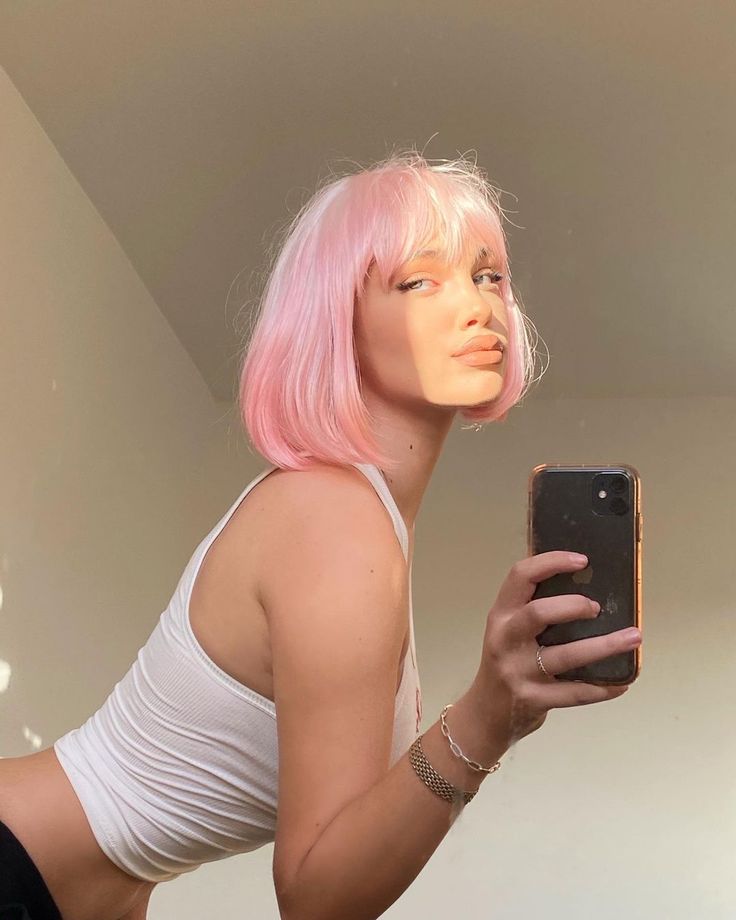 AP on Instagram: “💗” Pink Bob Wig, Bubblegum Pink Hair, Pink Bob, Pink Dip Dye, Pink Ombre Hair, Pastel Pink Hair, Urban Outfitters Clothes, Pink Wig, Rose Pale