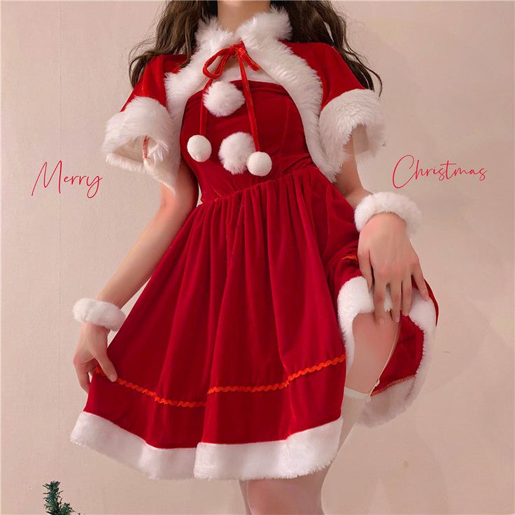 Christmas Cosplay Dress Set PN4674 ●Size: S: Bust: 72 cm, Length: 75 cm M: Bust: 74 cm, Length: 77 cm L: Bust: 76 cm, Length: 79 cm (Please allow 1-3cm differs due to manual measurement.As different computers display colors differently,the color of the actual may vary slightly from the above images.Thanks for your understanding.) ●Material: soft ●About Shipping: We attach great importance to the orders of each customer and parcel delivery. 1.Processing time: 2-3 business days. 2.Shipping time: 10-15 business days to US, please allow 3-4 weeks shipping to other country.(Shipping times can be affected by variable customs clearance times or public holidays.) Christmas Outfit Santa Dress, Cute Christmas Dresses For Teens, Christmas Outfit Anime, Christmas Dresses For Teens, Christmas Dress For Teens, Cute Christmas Outfit Ideas, Cute Christmas Dress, Christmas Outfit Dresses, Santa Claus Dress