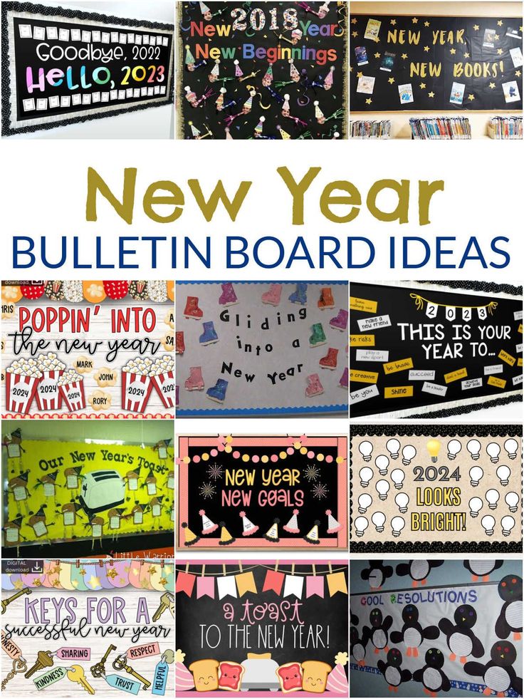 the new year bulletin board ideas are great for students to use in their classroom activities