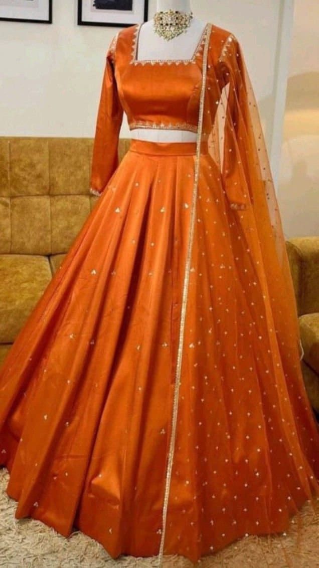 Rust Silk Lehenga choli dupatta Indian Designer lengha Custom Stiched made to order for women exclusive wedding party wear Designer choli 1 Designer Choli, Lehenga Silk, Designer Lengha, Silk Lehenga Choli, Simple Lehenga, Long Gown Design, Wedding Lehenga Designs, Lehenga Designs Simple, Indian Bride Outfits