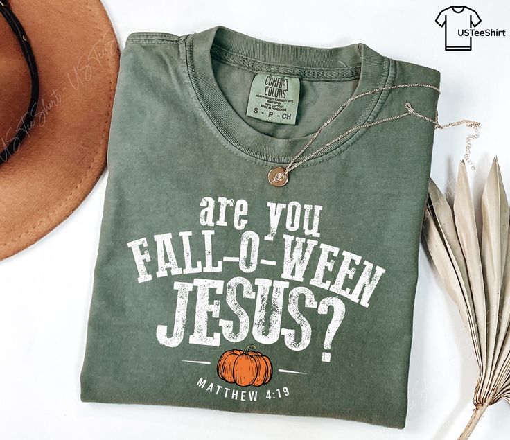 Comfort Colors® Fall Jesus Shirt, Halloween Christian Shirt, Bible Verse Shirt, Fall Religious Shirt, Gift For Christian, Faith Based Shirt, Womens Halloween Shirt, Gift For Halloween, Fall Graphic Tee ###Sizing and Color Guidelines### We use Comfort Colors Heavyweight t-shirts for all listings labeled with Comfort Colors. These shirts are Unisex and designed to be loose-fitting. For a tighter fit, consider ordering one size smaller. Since each shirt is customized to your preferences, returns or exchanges are not feasible. Please review our detailed color and size charts before placing your order to ensure the perfect fit. If you need help with sizing or color choices, don't hesitate to contact us for assistance. ###How to Order Multiples### 1-) Select your desired size and color from the Fall Shirt Ideas For Women, Christian Halloween Shirts, Scripture Clothing, Halloween Christian, Christian Halloween, Christian Fall, Bible Shirts, Christian Shirts Designs, Fall O