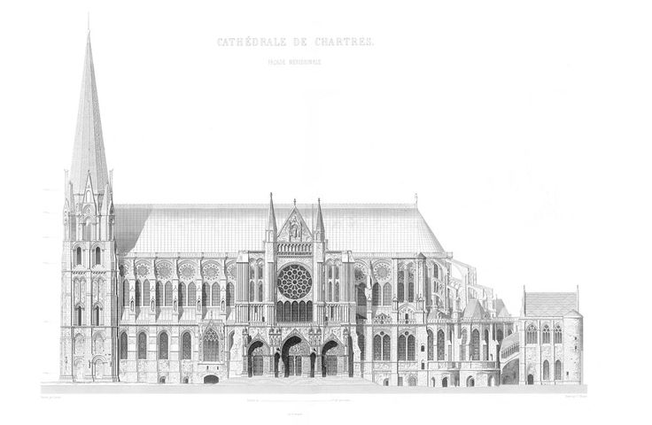 this is an architectural drawing of a cathedral