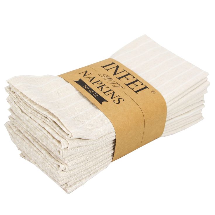 a stack of folded napkins sitting on top of each other