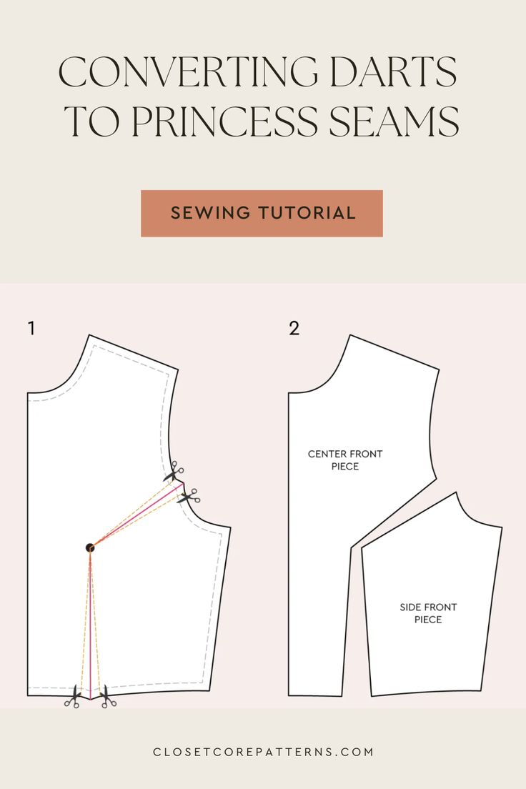 the sewing pattern shows how to sew an easy vest for princess seams, with instructions