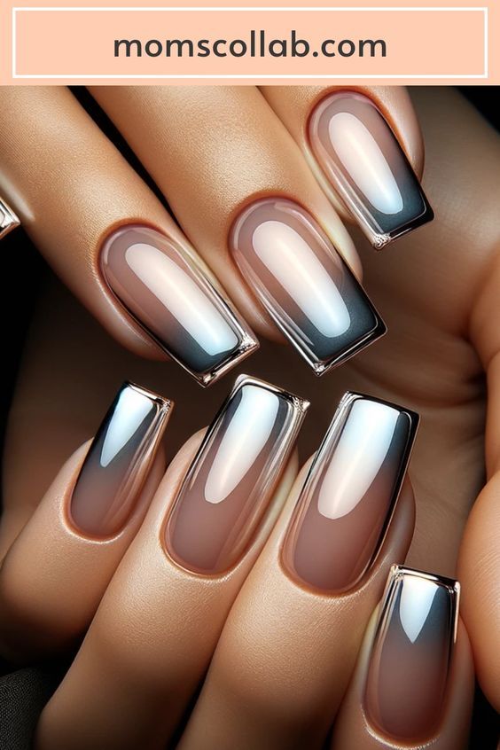 For the confident woman ready to embrace her inner boss and exude luxury with every gesture, we present unparalleled mob wife nail designs Mafia Wife Nails, Mob Wife Nails, Nailpolish Inspiration, Platinum Nails, Chrome Nail Art Designs, Boss Nails, Chrome Nails Designs, Diva Nails, New Nail Designs