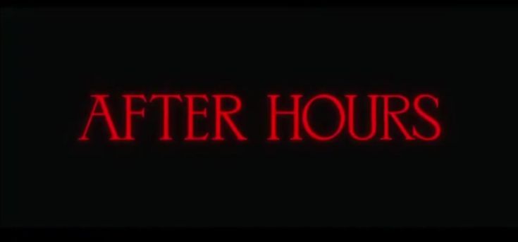 the words after hours are lit up in red