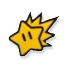 an image of a yellow star with a black outline on the bottom and white background