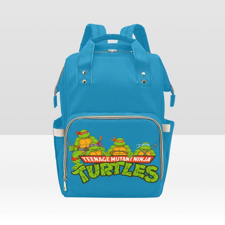 Ninja Turtles Diaper Bag BackpackProduction time 36 business days, delivery around 915 business days USA (1929+ business days other countries)This multifunction diaper backpack can make you look fashionableand carefree for its vogue style and multiple practical pockets.• Made from highgrade nylon, lightweight yet sturdy.• Wide open design, large interior with 1 zippered pocket and 3 elastic pockets.• One front section with 3 elastic pockets and 1 net pocket for milk bottles and other items.• Pad Large Capacity Diaper Bag Backpack, Large Capacity Diaper Bag Backpack For On-the-go, On-the-go Large Capacity Diaper Backpack, Multifunctional Large Capacity Rectangular Diaper Bag, Large Capacity Functional Diaper Backpack, Blue Multifunctional Backpack With Large Capacity, Functional Large Capacity Diaper Backpack, Blue Multifunctional Large Capacity Backpack, Multifunctional Large Capacity Blue Backpack