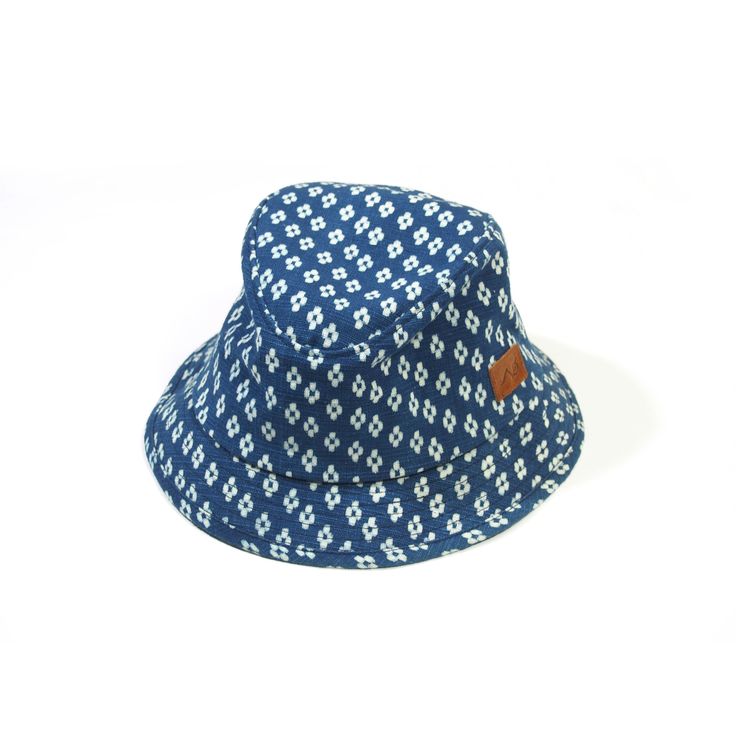 Indigo Hilltribe Bucket Hat Head Circumference : approx. 22 1/2" Hand crafted in Thailand 100% Cotton Traditional Japanese Vintage Fabric refreshed into contemporary tailored styles. Blue Bucket Hat With Short Brim For Festivals, Blue Short Brim Bucket Hat For Festivals, Bohemian Blue Brimmed Bucket Hat, Casual Woven One Size Hat, Trendy Bucket Hat With Flat Brim For Festivals, Trendy Festival Bucket Hat With Flat Brim, Trendy Flat Brim Bucket Hat For Festivals, Blue Bohemian Bucket Hat For Festivals, Blue Bohemian Bucket Hat For Summer