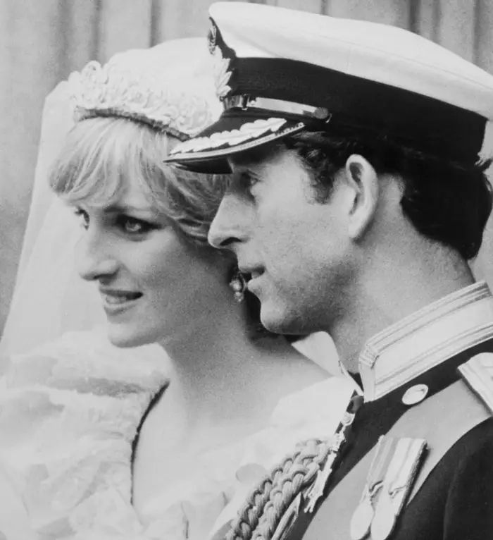 the duke and princess of wales on their wedding day in london, england 25th july 1971