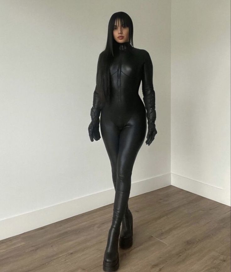 Spy Outfit, Black Catsuit, Armor Clothing, Leather Jumpsuit, By Any Means Necessary, Goth Outfits, Catsuit, Outfits Casuales, Costume Design