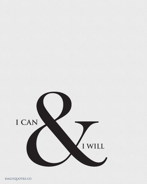 the logo for i can and i will, which is printed on white paper with black lettering