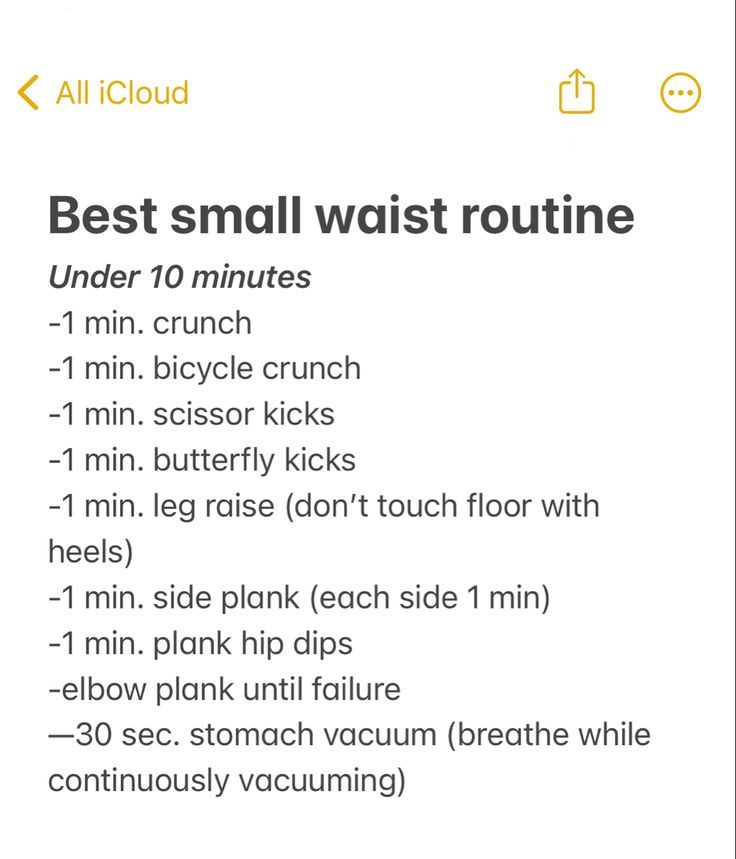 the best small waist routine for beginners is shown in this screenshoto image