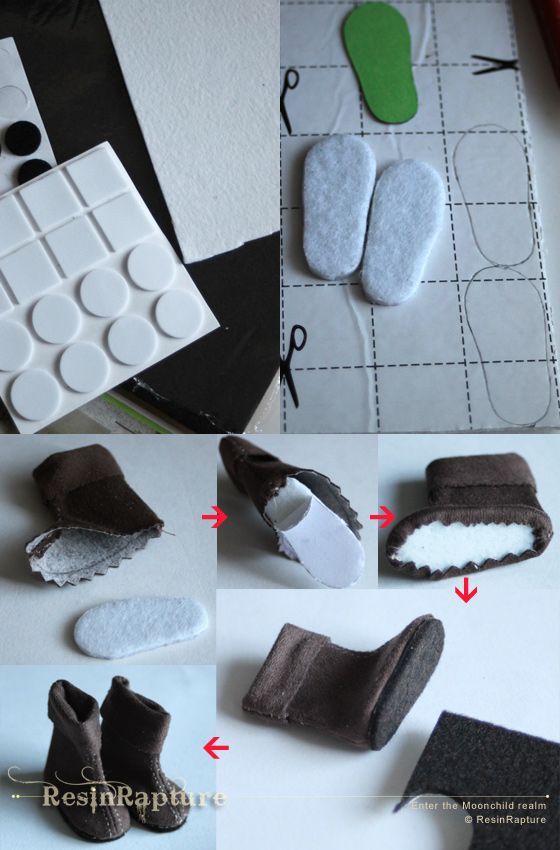 instructions for how to make shoes out of fondant and plastic foams, with step by step instructions