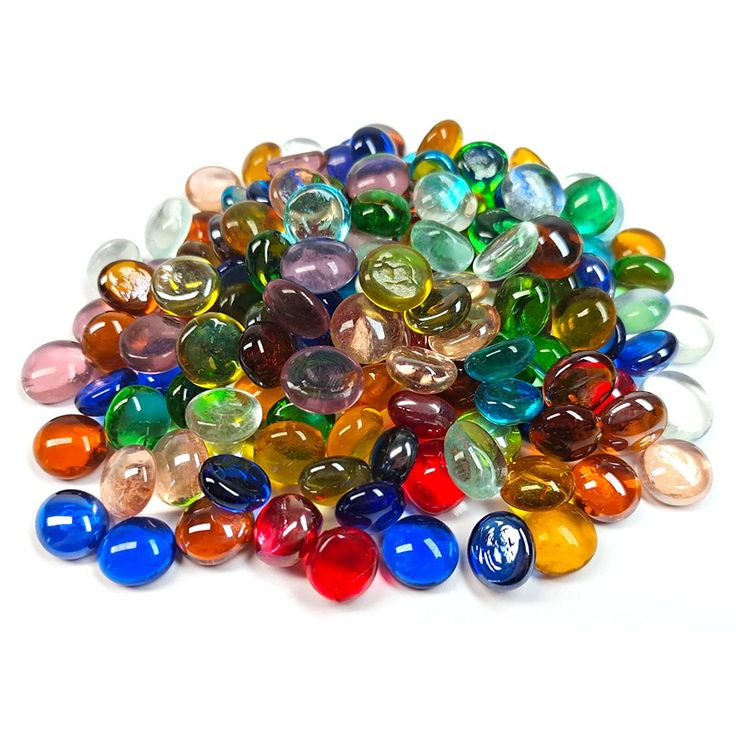 multicolored glass marbles on white background with clipping for text or image