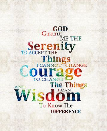 a colorful quote with the words god grant me the serenity things