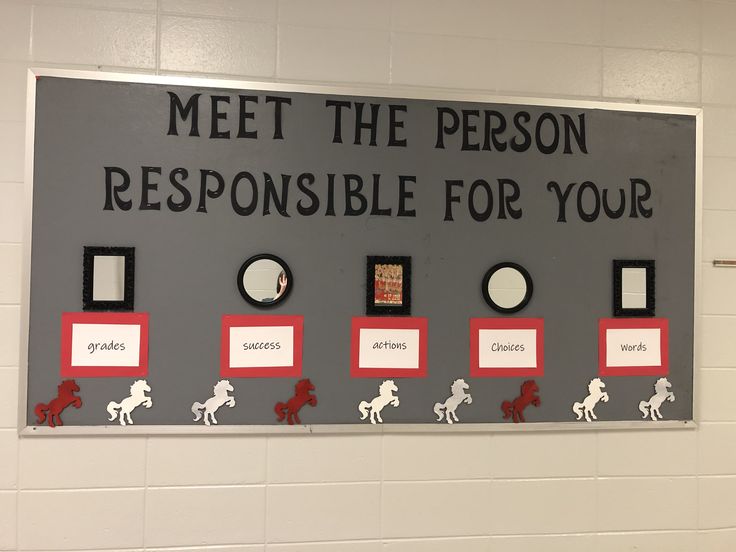 a sign on the wall that says meet the person responsible for your life and work