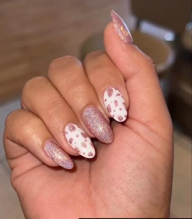 Pink glitter metallic holographic cow print summer nails Cowgirl Bachelorette Nails, Sparkly Western Nails, Horse Acrylic Nails, Cosmic Cowgirl Nails, Glitter Cow Nails, Cowgirl Theme Nails, Cowgirl Themed Nails, Cowgirl Disco Nails, Disco Cowboy Nails