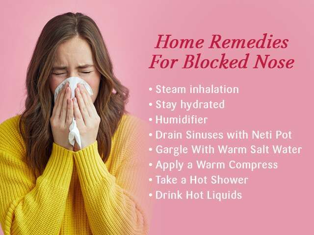 A blocked nose can be highly annoying. Here are several efficient home remedies for blocked nose that are are also safe. Drain Sinuses, Sinus Pressure Relief, Honey And Warm Water, Scratchy Throat, Blocked Nose, Dry Nose, Neti Pot, Warm Compress, Nose Bleeds