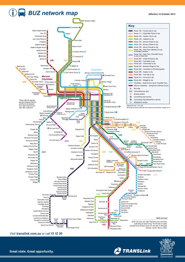 the bus network map is shown in blue and orange, as well as other lines