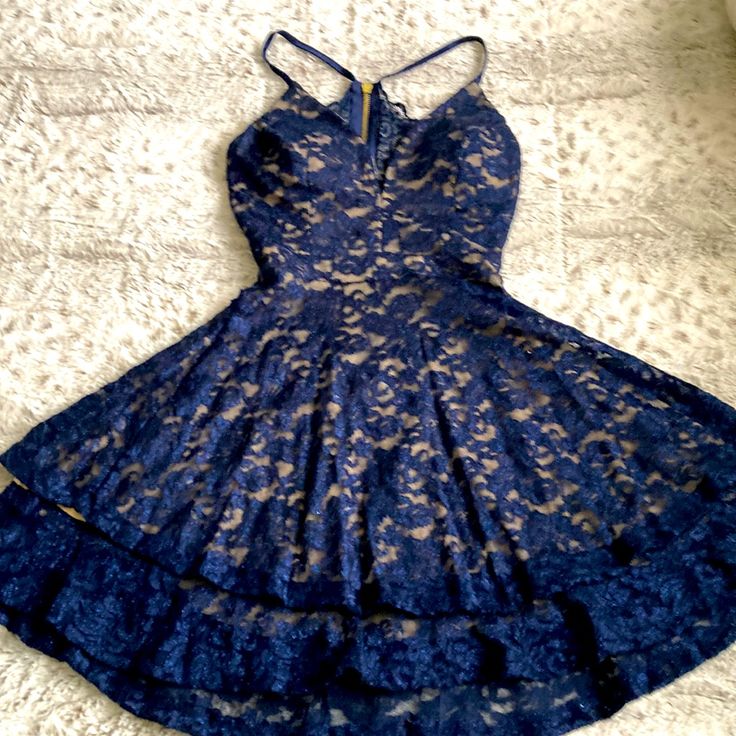 Nwt See Pictures. Blue Lace Dress For Homecoming, Blue Lace Mini Dress For Homecoming, Blue Lace Mini Dress For Prom, Royal Blue Summer Dress For Homecoming, Royal Blue Summer Homecoming Dress, Sleeveless Blue Lace Prom Dress, Blue Lace Sleeveless Mini Dress, Blue Lace Mini Dress For Party, Royal Blue Mini Dress For Summer Homecoming